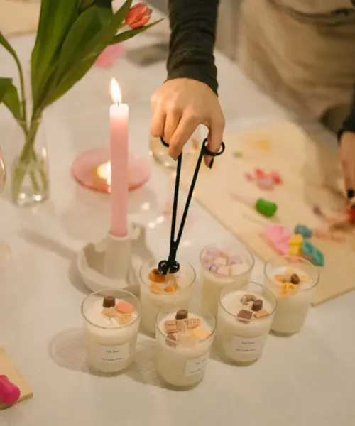 Taller de Velas Arcoiris Toppings 8