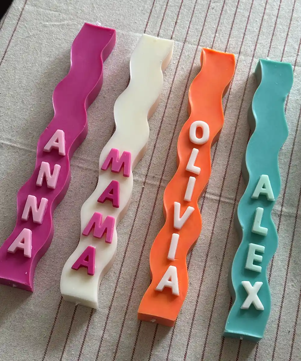 Vela Ondulada Personalizada 💘 5 Vela ondulada personalizada todas