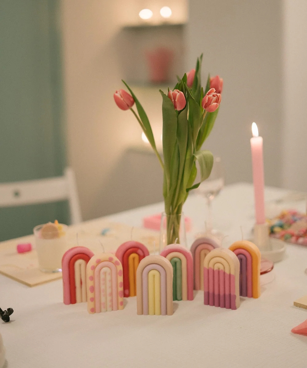 Taller de Velas Arcoiris Doritas Portada